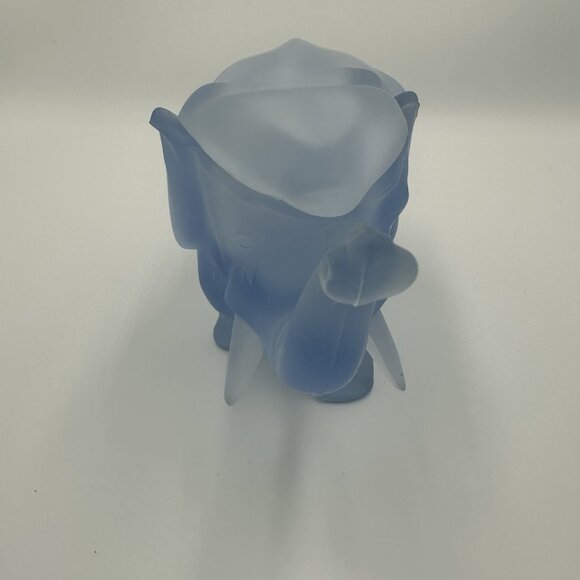 Vintage Indiana Glass Frosted Baby Blue Elephant Candy Jar Trinket Dish Charming - Picture 5 of 10